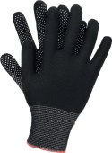 Rękawice robocze / Czarne / Rozmiar: 9 - L / OX-DOTUA_BW - 100 Par