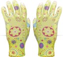 Rękawice ogrodowe / Kolorowe / RGARDEN-PU - 12 Par (6 - XS)