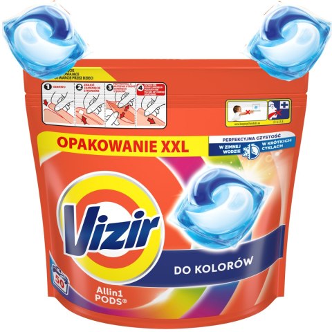 VIZIR Kapsułki Do Prania All In 1 PODS Do Koloru 50 szt.